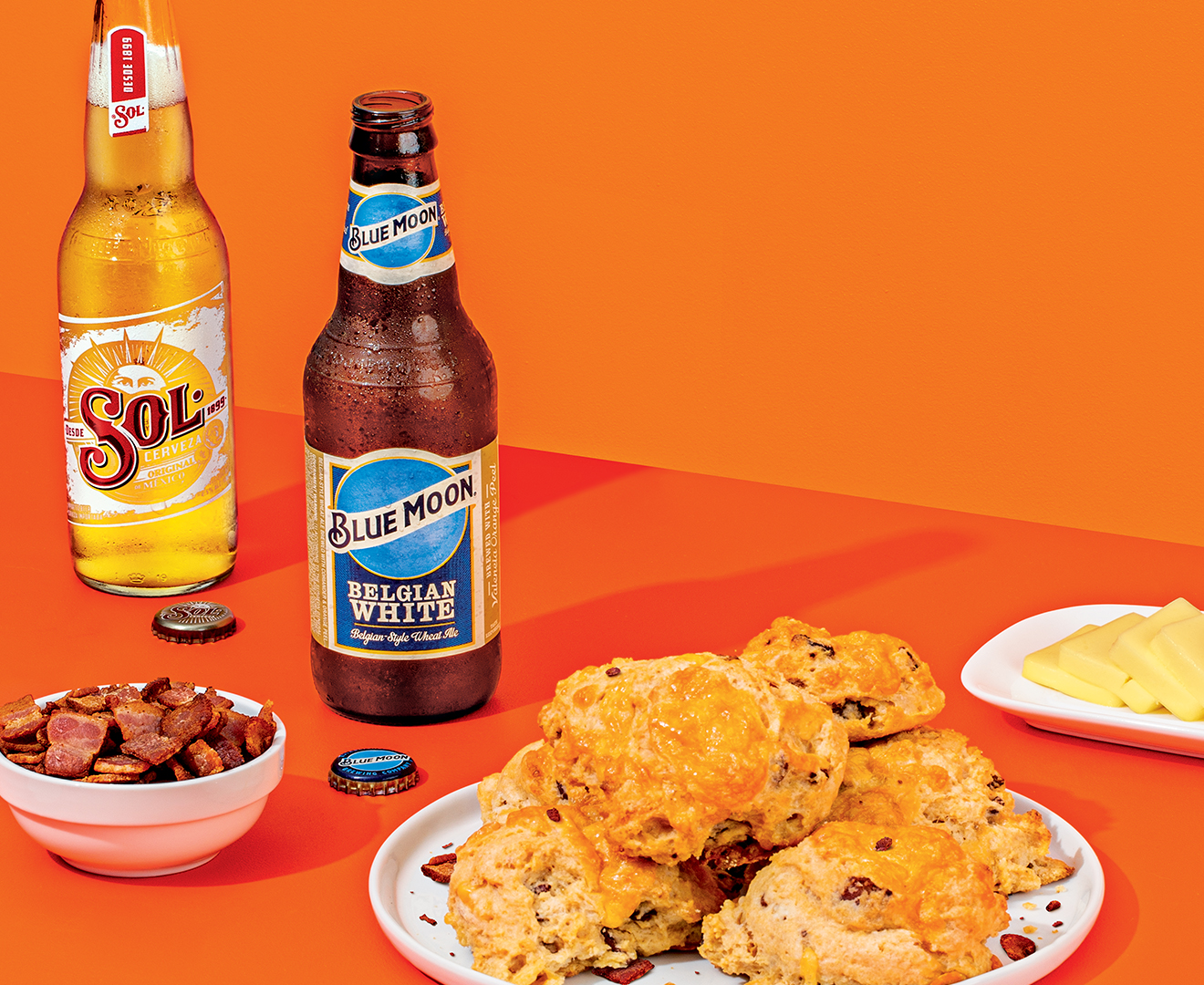 CHEDDAR AND BACON BEER BISCUITS