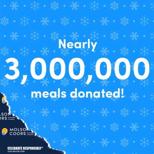 3 million meals donated