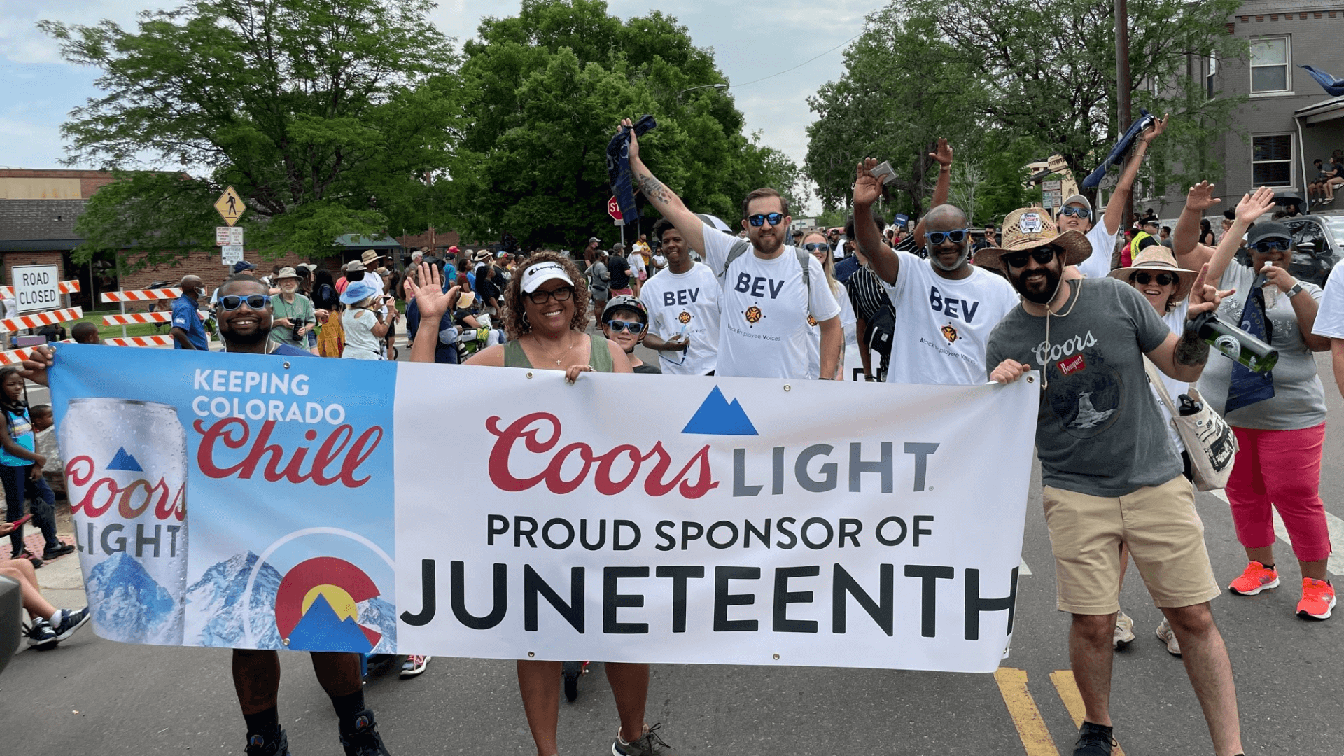 BEV marching in parade