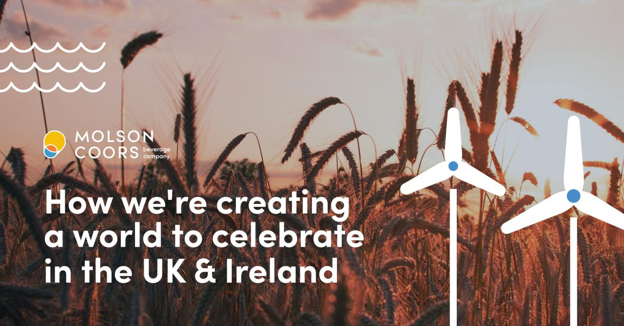 Image of a barley field and wind turbine graphics
