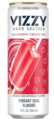 Vizzy Hard Seltzer Strawberry Cream Pop 12oz can