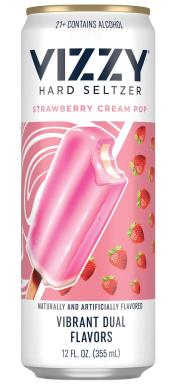Vizzy Hard Seltzer Strawberry Cream Pop 12oz can