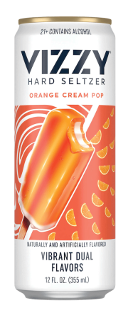 Vizzy Hard Seltzer Orange Cream Pop can