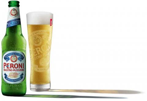 Peroni Glass and Bottle
