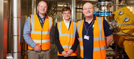 L-R: Fraser Thomson, operations director for Western Europe at Molson Coors, Keir Mather MP, and Stephen Moore, director of the Molson Coors brewery in Tadcaster