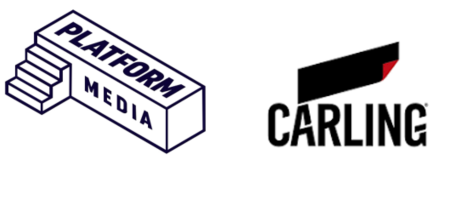 Image displays logos for Platform Media and Carling