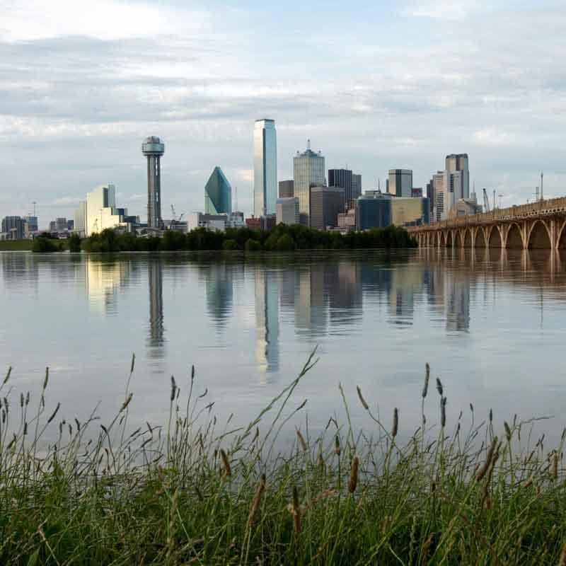 City landcape with river