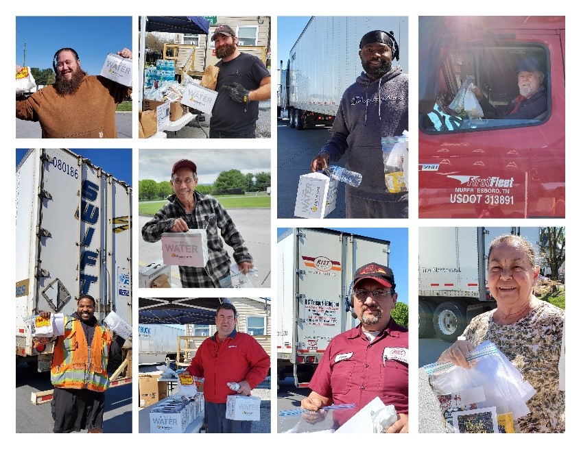 People holding molson coors water