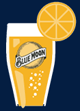 Blue Moon beer glass